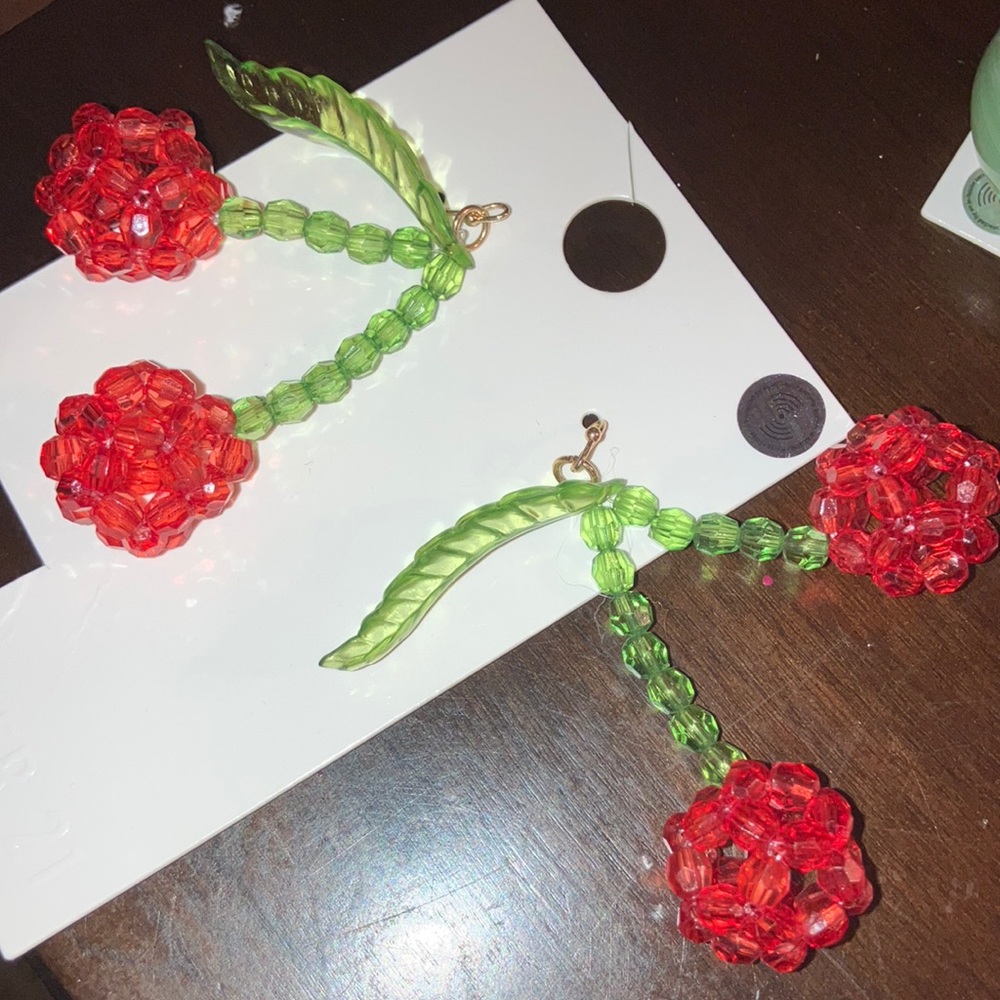 Cherry costume earrings